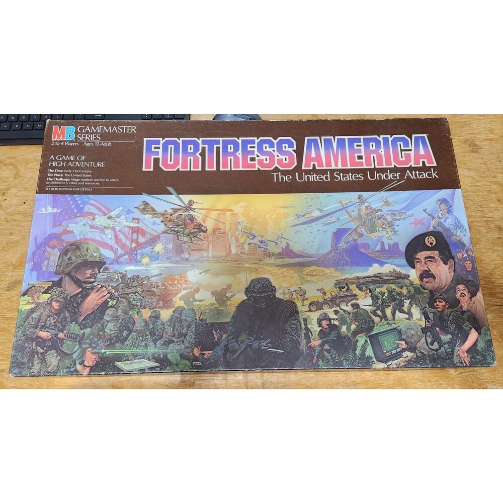 1986 Fortress America Game by Milton Bradley Complete Great Cond Solid‎ Box